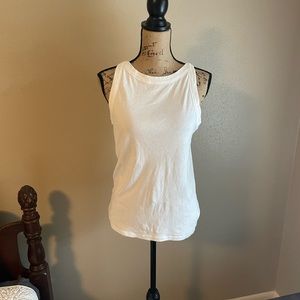 Loft high neck tank top white